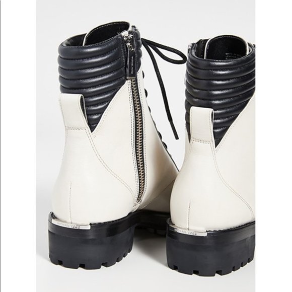 Michael Michael Kors | Bastian Lace Up Boots Cream - Picture 6 of 8